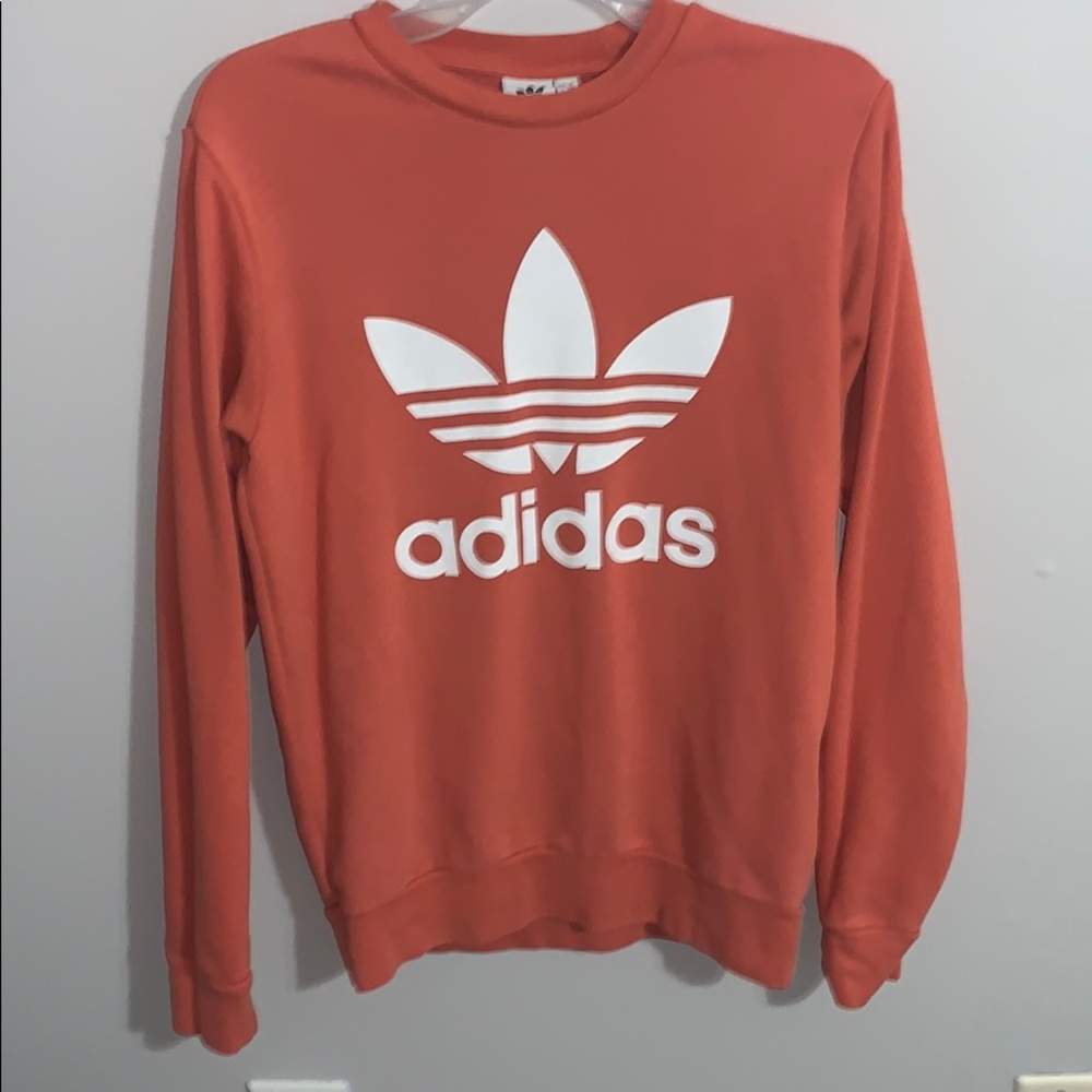adidas coral crewneck
